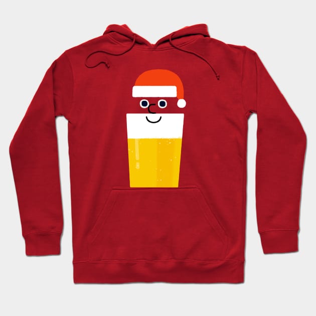 Santa Beer Hoodie by Mauro Gatti Art